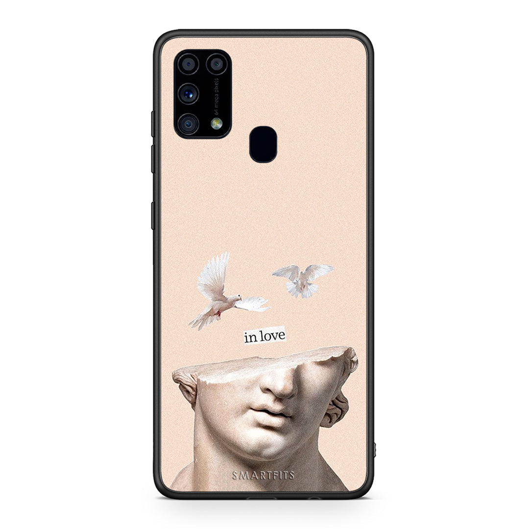 Samsung M31 In Love θήκη από τη Smartfits με σχέδιο στο πίσω μέρος και μαύρο περίβλημα | Smartphone case with colorful back and black bezels by Smartfits