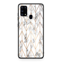 Thumbnail for 44 - Samsung M31 Gold Geometric Marble case, cover, bumper