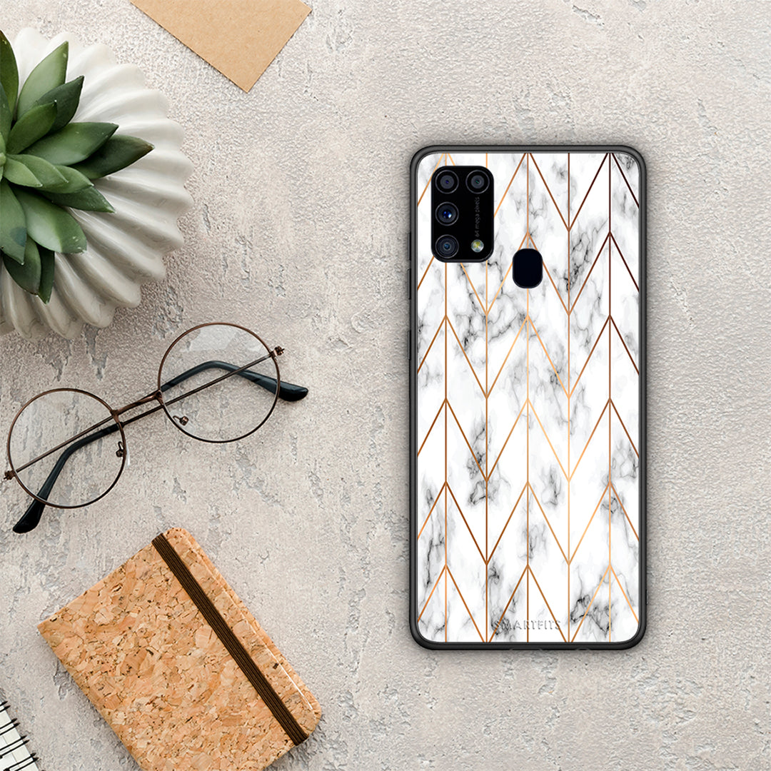 Marble Gold Geometric - Samsung Galaxy M31 case