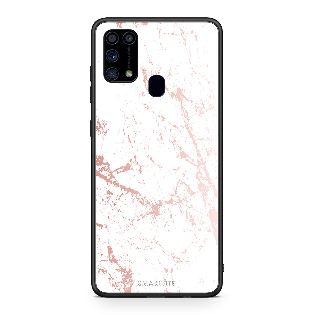 116 - Samsung M31 Pink Splash Marble case, cover, bumper