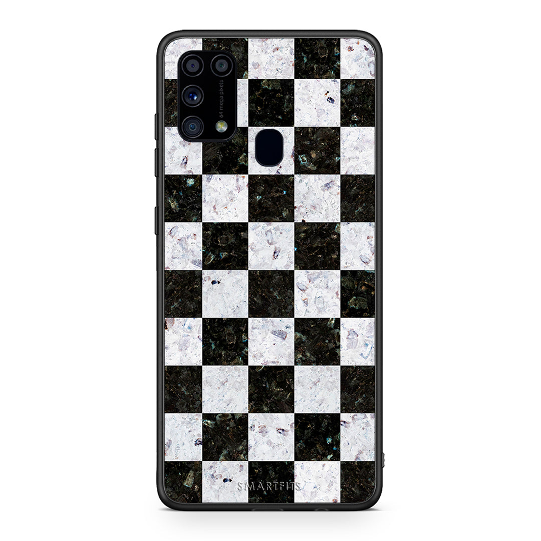 4 - Samsung M31 Square Geometric Marble case, cover, bumper