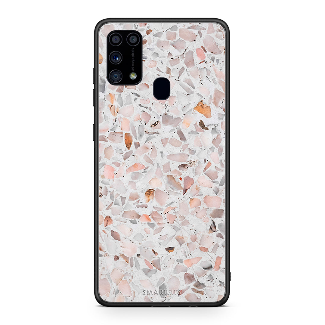 Samsung M31 Marble Terrazzo θήκη από τη Smartfits με σχέδιο στο πίσω μέρος και μαύρο περίβλημα | Smartphone case with colorful back and black bezels by Smartfits