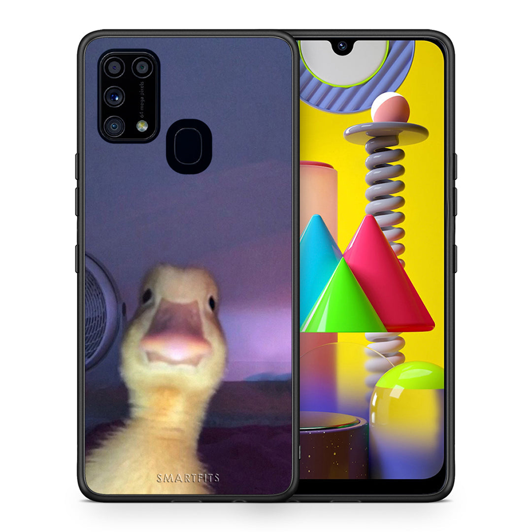 Θήκη Samsung M31 Meme Duck από τη Smartfits με σχέδιο στο πίσω μέρος και μαύρο περίβλημα | Samsung M31 Meme Duck case with colorful back and black bezels