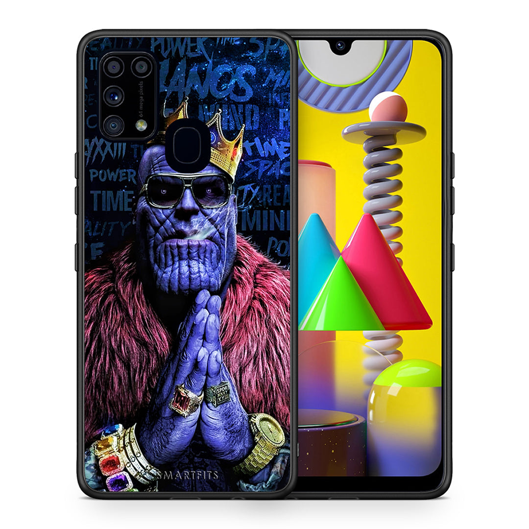 Θήκη Samsung M31 Thanos PopArt από τη Smartfits με σχέδιο στο πίσω μέρος και μαύρο περίβλημα | Samsung M31 Thanos PopArt case with colorful back and black bezels