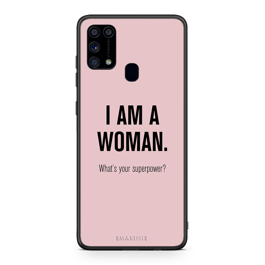 Samsung M31 Superpower Woman θήκη από τη Smartfits με σχέδιο στο πίσω μέρος και μαύρο περίβλημα | Smartphone case with colorful back and black bezels by Smartfits