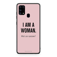 Thumbnail for Samsung M31 Superpower Woman θήκη από τη Smartfits με σχέδιο στο πίσω μέρος και μαύρο περίβλημα | Smartphone case with colorful back and black bezels by Smartfits