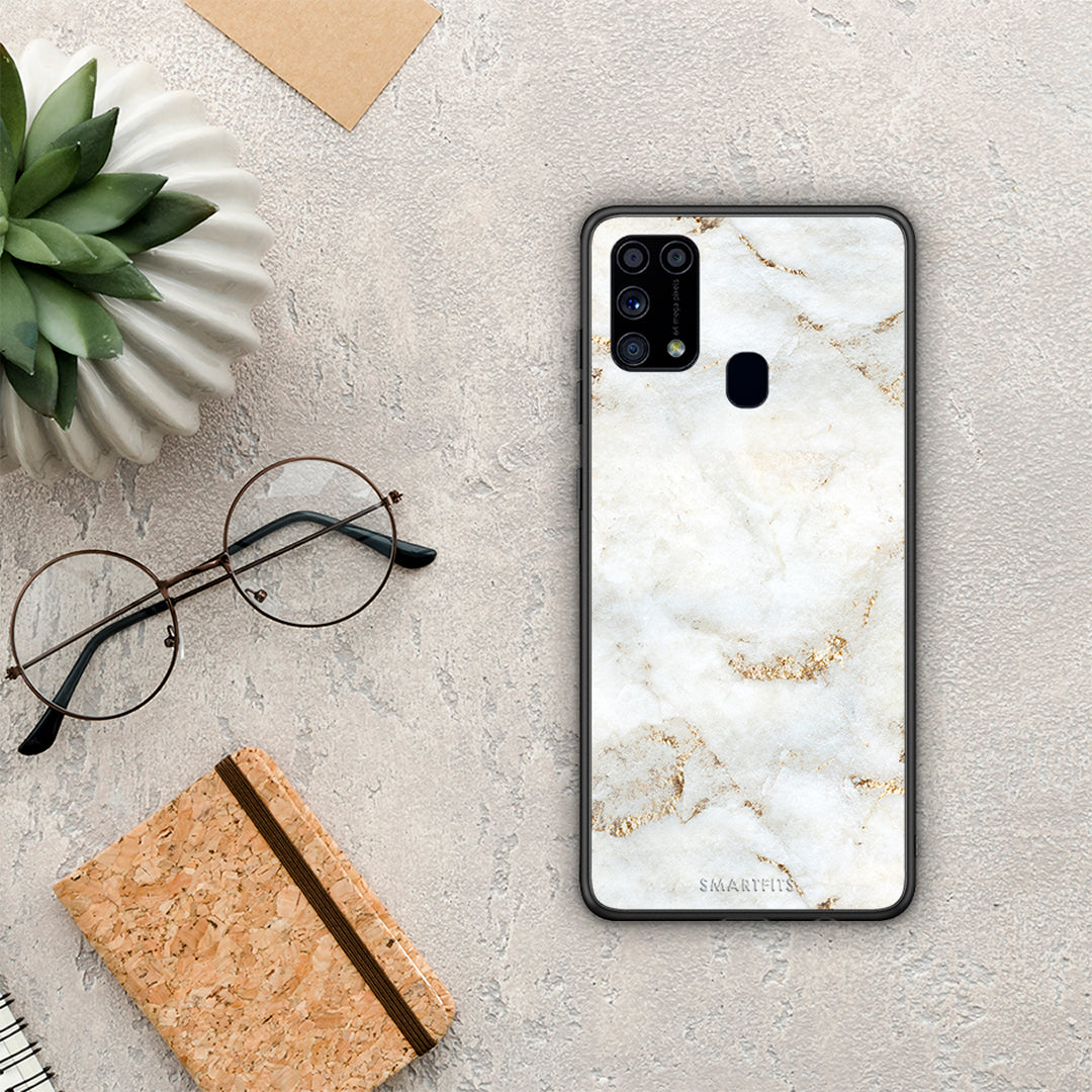 White Gold Marble - Samsung Galaxy M31 case