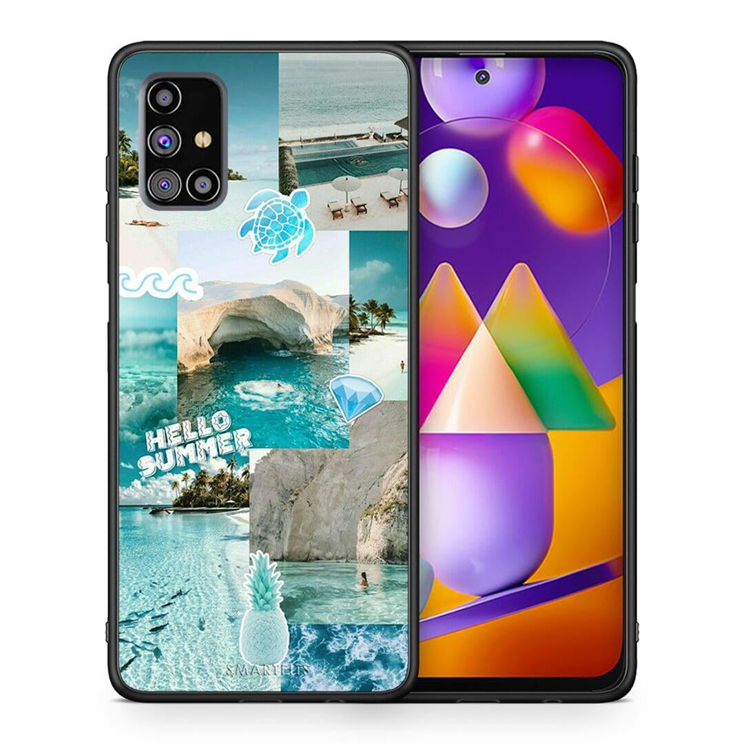 Θήκη Samsung M31s Aesthetic Summer από τη Smartfits με σχέδιο στο πίσω μέρος και μαύρο περίβλημα | Samsung M31s Aesthetic Summer case with colorful back and black bezels