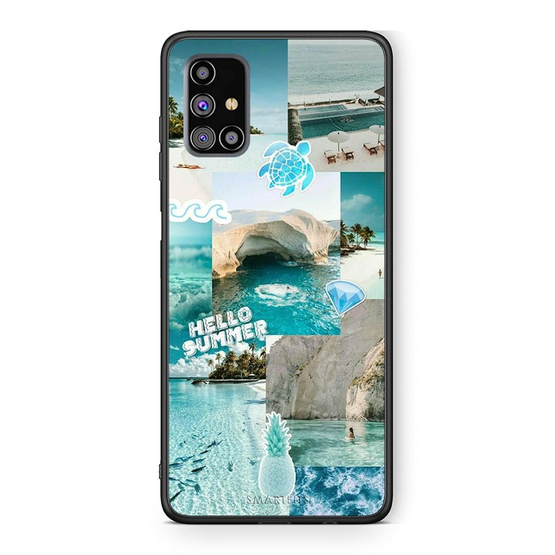 Samsung M31s Aesthetic Summer Θήκη από τη Smartfits με σχέδιο στο πίσω μέρος και μαύρο περίβλημα | Smartphone case with colorful back and black bezels by Smartfits