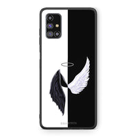 Thumbnail for Samsung M31s Angels Demons θήκη από τη Smartfits με σχέδιο στο πίσω μέρος και μαύρο περίβλημα | Smartphone case with colorful back and black bezels by Smartfits