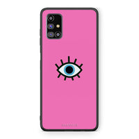 Thumbnail for Samsung M31s Blue Eye Pink θήκη από τη Smartfits με σχέδιο στο πίσω μέρος και μαύρο περίβλημα | Smartphone case with colorful back and black bezels by Smartfits