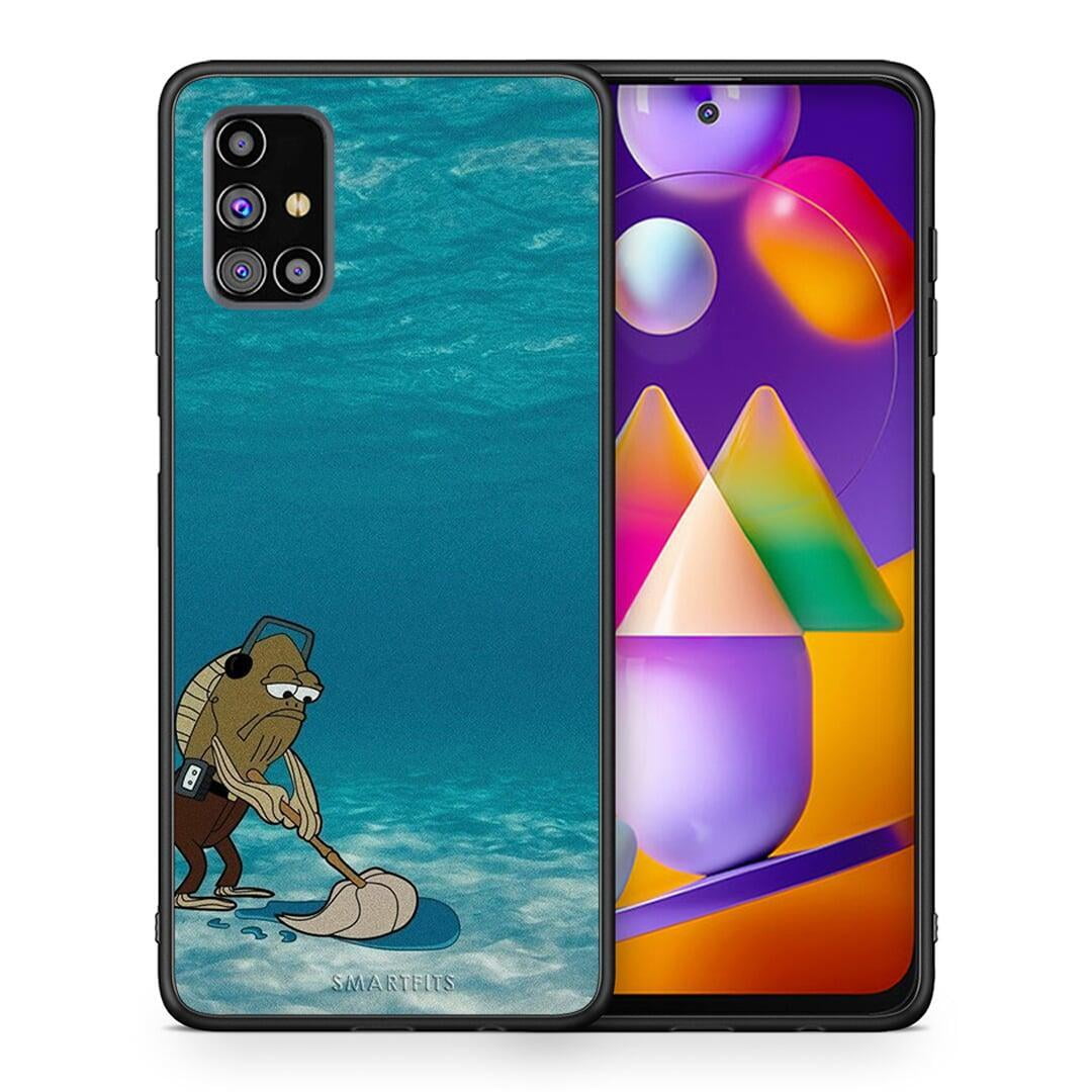 Θήκη Samsung M31s Clean The Ocean από τη Smartfits με σχέδιο στο πίσω μέρος και μαύρο περίβλημα | Samsung M31s Clean The Ocean case with colorful back and black bezels