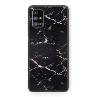 Thumbnail for 4 - Samsung M31s  Black Rosegold Marble case, cover, bumper