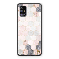 Thumbnail for 4 - Samsung M31s Hexagon Pink Marble case, cover, bumper