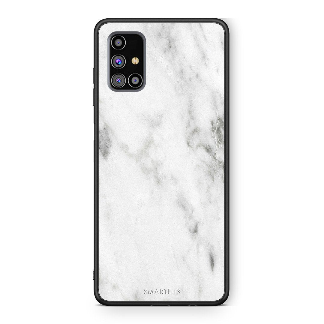 2 - Samsung M31s  White marble case, cover, bumper
