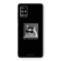 Thumbnail for Samsung M31s Meme Cat θήκη από τη Smartfits με σχέδιο στο πίσω μέρος και μαύρο περίβλημα | Smartphone case with colorful back and black bezels by Smartfits