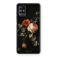 Thumbnail for Samsung M31s Vintage Roses θήκη από τη Smartfits με σχέδιο στο πίσω μέρος και μαύρο περίβλημα | Smartphone case with colorful back and black bezels by Smartfits