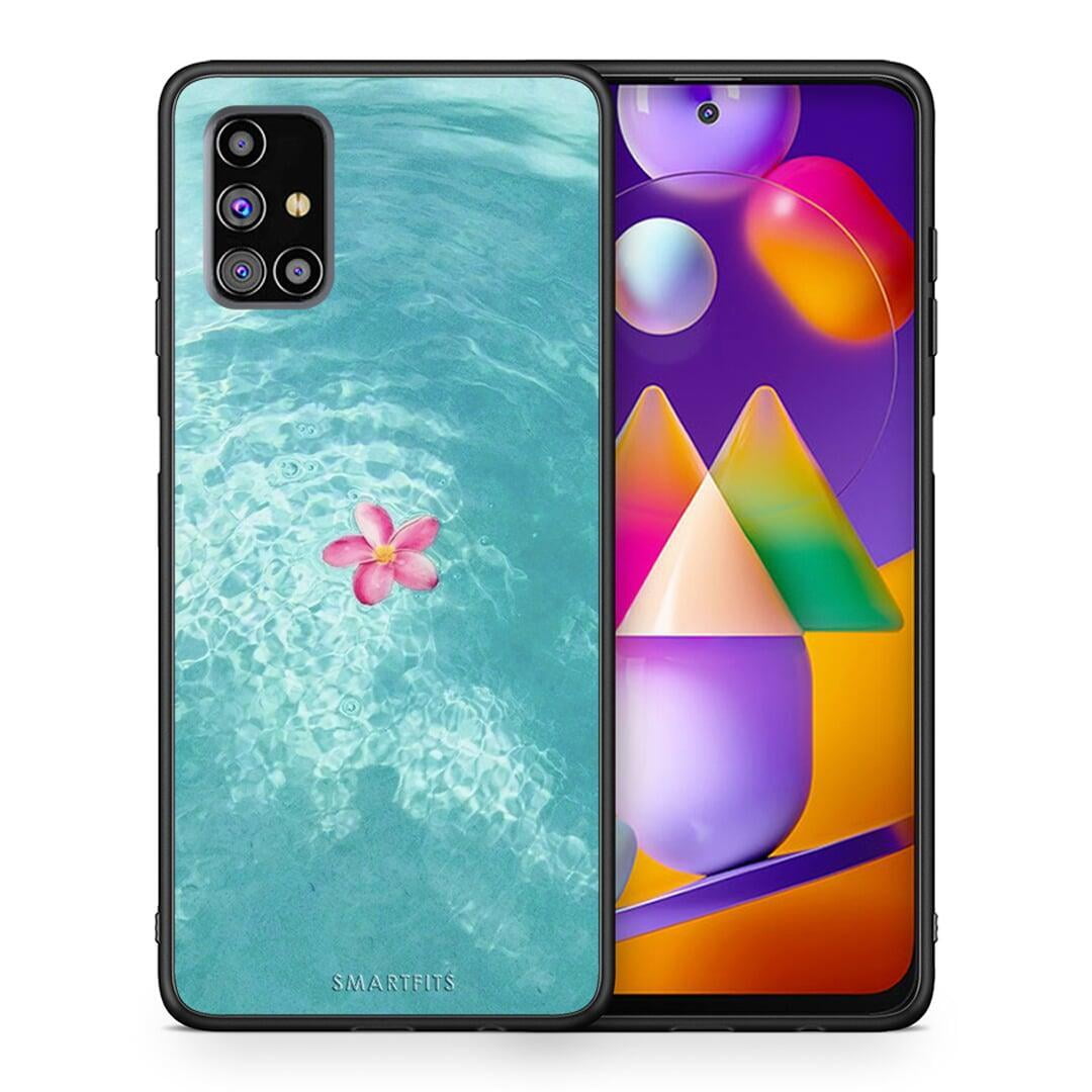 Θήκη Samsung M31s Water Flower από τη Smartfits με σχέδιο στο πίσω μέρος και μαύρο περίβλημα | Samsung M31s Water Flower case with colorful back and black bezels