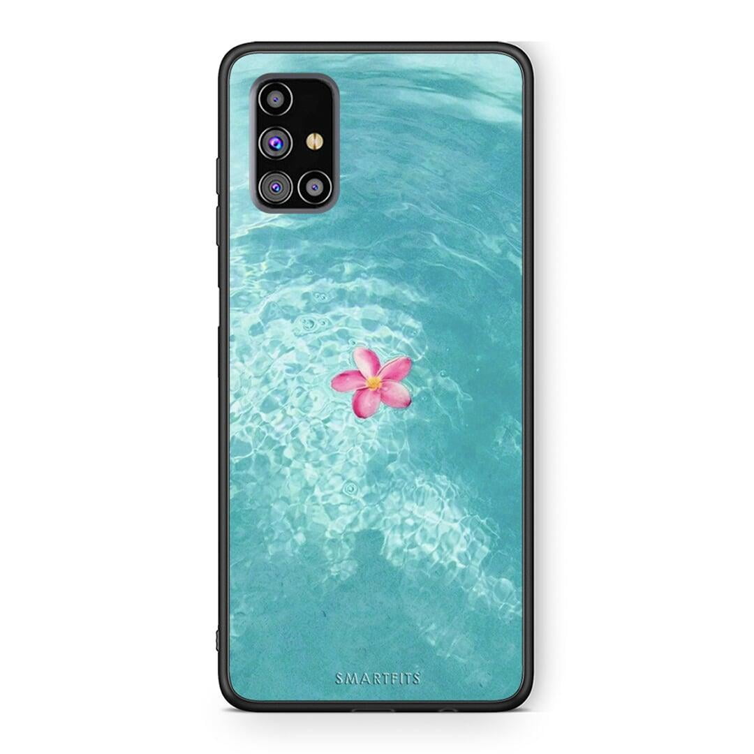 Samsung M31s Water Flower Θήκη από τη Smartfits με σχέδιο στο πίσω μέρος και μαύρο περίβλημα | Smartphone case with colorful back and black bezels by Smartfits