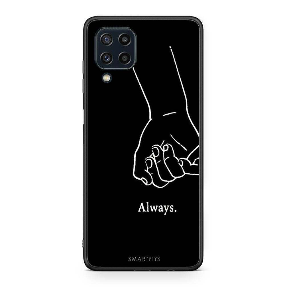 Samsung M32 4G Always & Forever 1 Θήκη Αγίου Βαλεντίνου από τη Smartfits με σχέδιο στο πίσω μέρος και μαύρο περίβλημα | Smartphone case with colorful back and black bezels by Smartfits