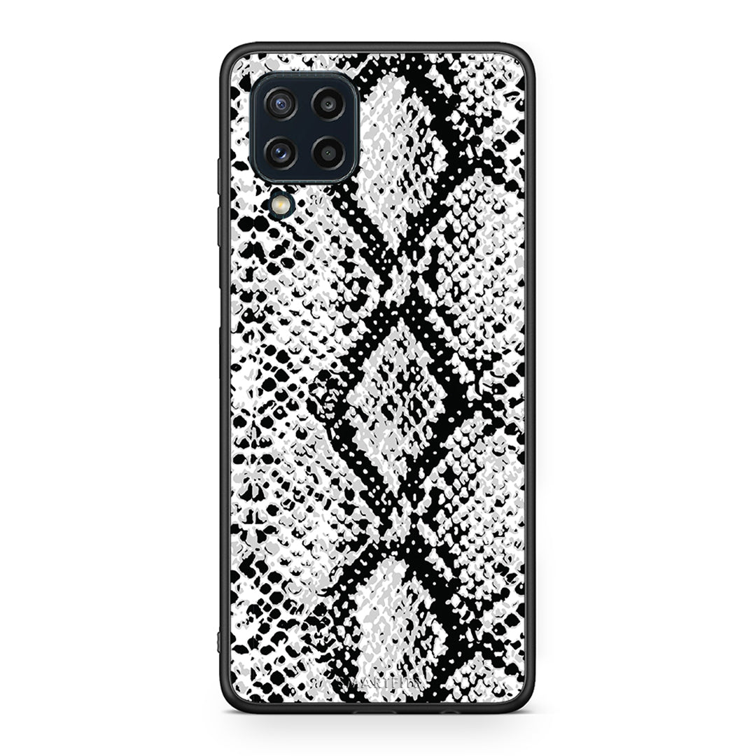 24 - Samsung M32 4G White Snake Animal case, cover, bumper