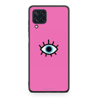 Thumbnail for Samsung M32 4G Blue Eye Pink θήκη από τη Smartfits με σχέδιο στο πίσω μέρος και μαύρο περίβλημα | Smartphone case with colorful back and black bezels by Smartfits