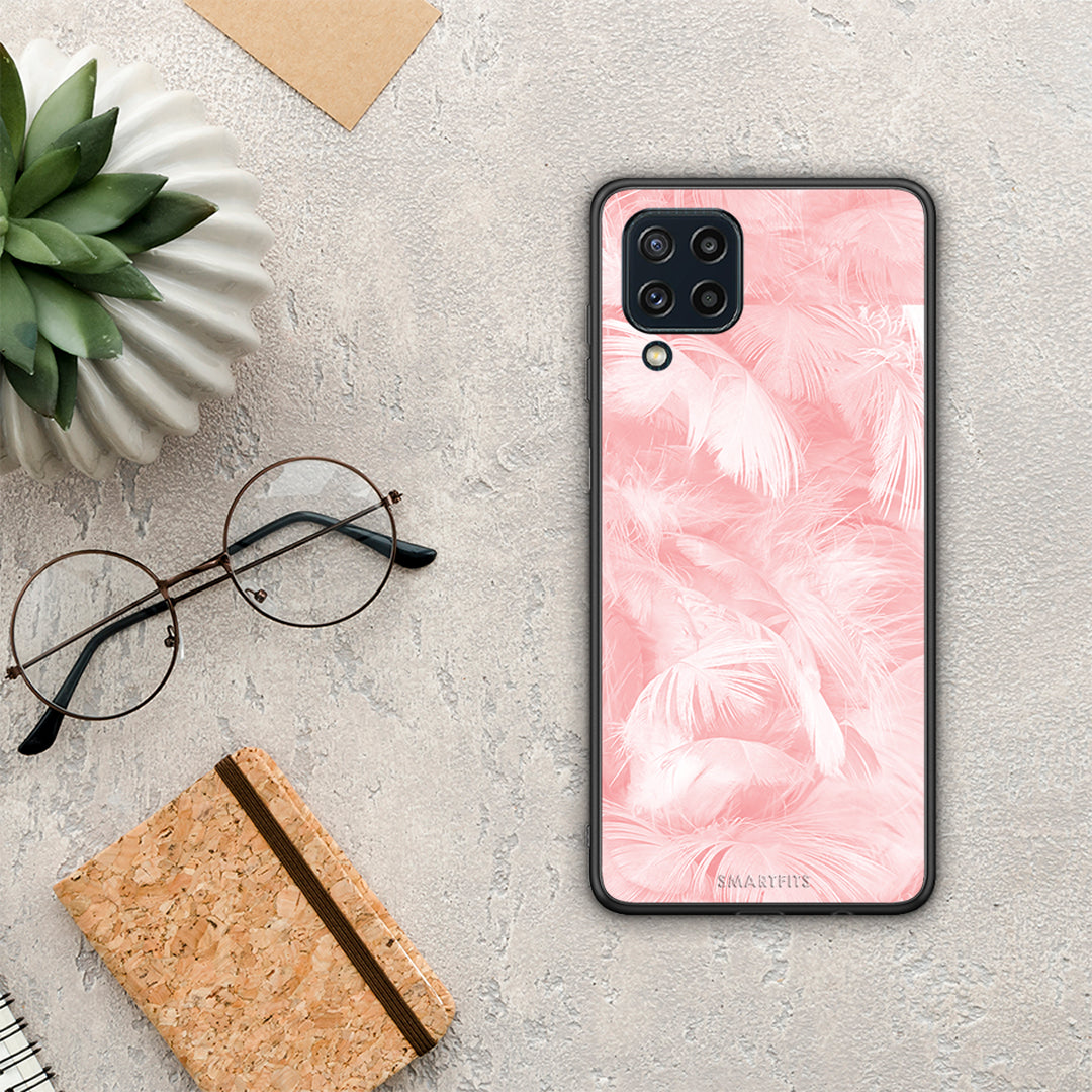 Boho Pink Feather - Samsung Galaxy M32 4G / M22 case