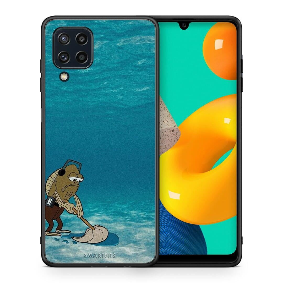 Θήκη Samsung M32 4G Clean The Ocean από τη Smartfits με σχέδιο στο πίσω μέρος και μαύρο περίβλημα | Samsung M32 4G Clean The Ocean case with colorful back and black bezels