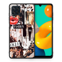 Thumbnail for Θήκη Αγίου Βαλεντίνου Samsung M32 4G Collage Fashion από τη Smartfits με σχέδιο στο πίσω μέρος και μαύρο περίβλημα | Samsung M32 4G Collage Fashion case with colorful back and black bezels