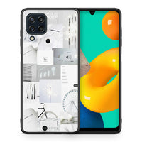 Thumbnail for Θήκη Αγίου Βαλεντίνου Samsung M32 4G Collage Make Me Wonder από τη Smartfits με σχέδιο στο πίσω μέρος και μαύρο περίβλημα | Samsung M32 4G Collage Make Me Wonder case with colorful back and black bezels