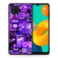 Thumbnail for Θήκη Αγίου Βαλεντίνου Samsung M32 4G Collage Stay Wild από τη Smartfits με σχέδιο στο πίσω μέρος και μαύρο περίβλημα | Samsung M32 4G Collage Stay Wild case with colorful back and black bezels