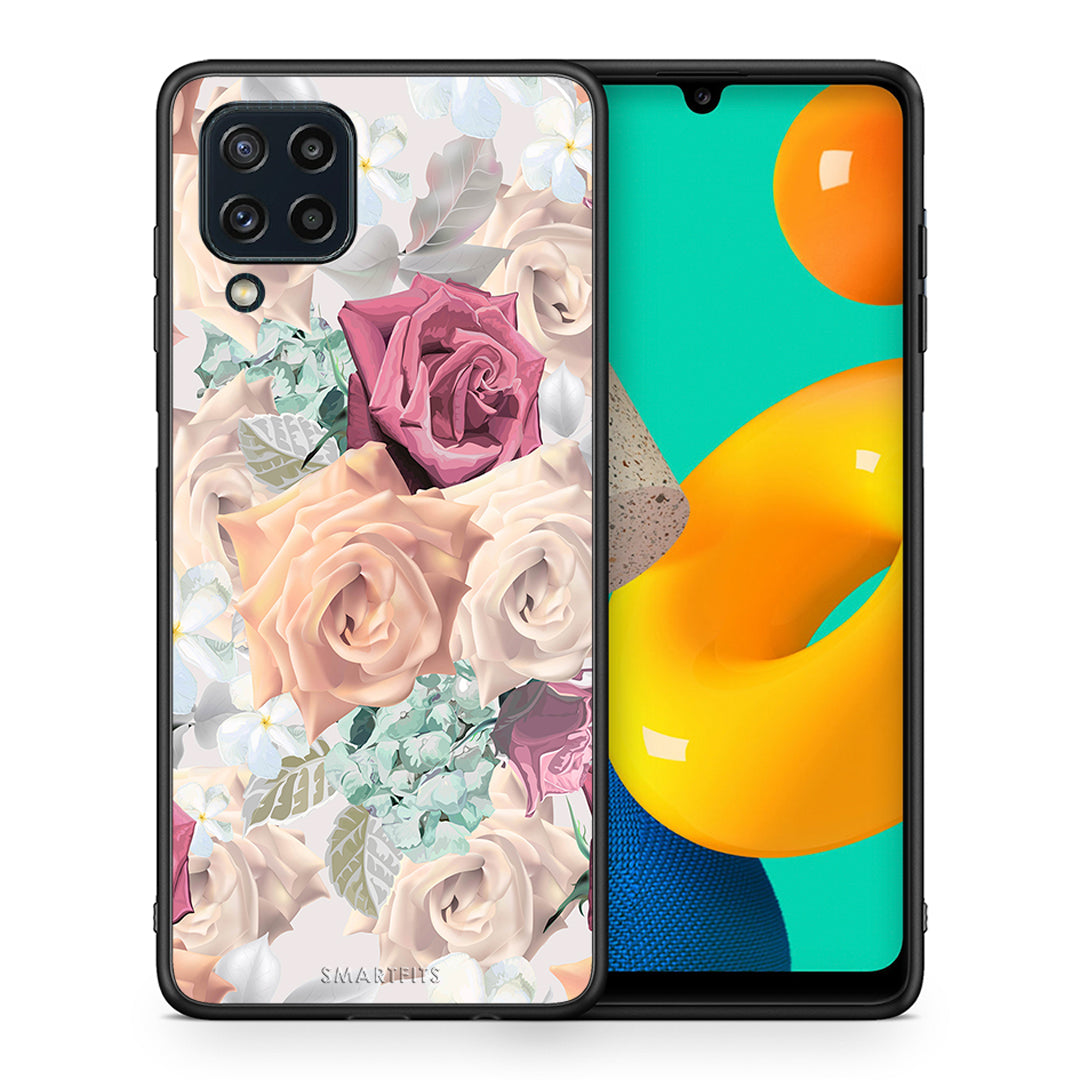 Θήκη Samsung M32 4G Bouquet Floral από τη Smartfits με σχέδιο στο πίσω μέρος και μαύρο περίβλημα | Samsung M32 4G Bouquet Floral case with colorful back and black bezels