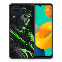 Thumbnail for Θήκη Αγίου Βαλεντίνου Samsung M32 4G Green Soldier από τη Smartfits με σχέδιο στο πίσω μέρος και μαύρο περίβλημα | Samsung M32 4G Green Soldier case with colorful back and black bezels