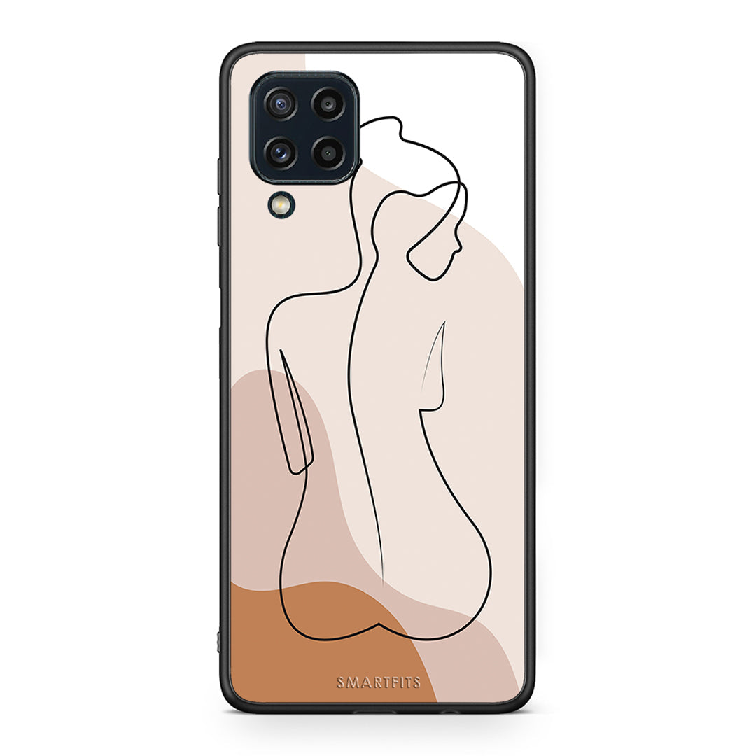 Samsung M32 4G LineArt Woman θήκη από τη Smartfits με σχέδιο στο πίσω μέρος και μαύρο περίβλημα | Smartphone case with colorful back and black bezels by Smartfits