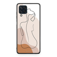 Thumbnail for Samsung M32 4G LineArt Woman θήκη από τη Smartfits με σχέδιο στο πίσω μέρος και μαύρο περίβλημα | Smartphone case with colorful back and black bezels by Smartfits
