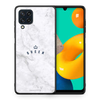 Thumbnail for Θήκη Samsung M32 4G Queen Marble από τη Smartfits με σχέδιο στο πίσω μέρος και μαύρο περίβλημα | Samsung M32 4G Queen Marble case with colorful back and black bezels