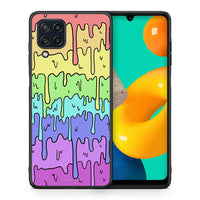 Thumbnail for Θήκη Samsung M32 4G Melting Rainbow από τη Smartfits με σχέδιο στο πίσω μέρος και μαύρο περίβλημα | Samsung M32 4G Melting Rainbow case with colorful back and black bezels