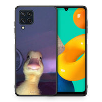 Thumbnail for Θήκη Samsung M32 4G Meme Duck από τη Smartfits με σχέδιο στο πίσω μέρος και μαύρο περίβλημα | Samsung M32 4G Meme Duck case with colorful back and black bezels