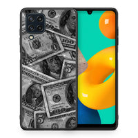 Thumbnail for Θήκη Samsung M32 4G Money Dollars από τη Smartfits με σχέδιο στο πίσω μέρος και μαύρο περίβλημα | Samsung M32 4G Money Dollars case with colorful back and black bezels