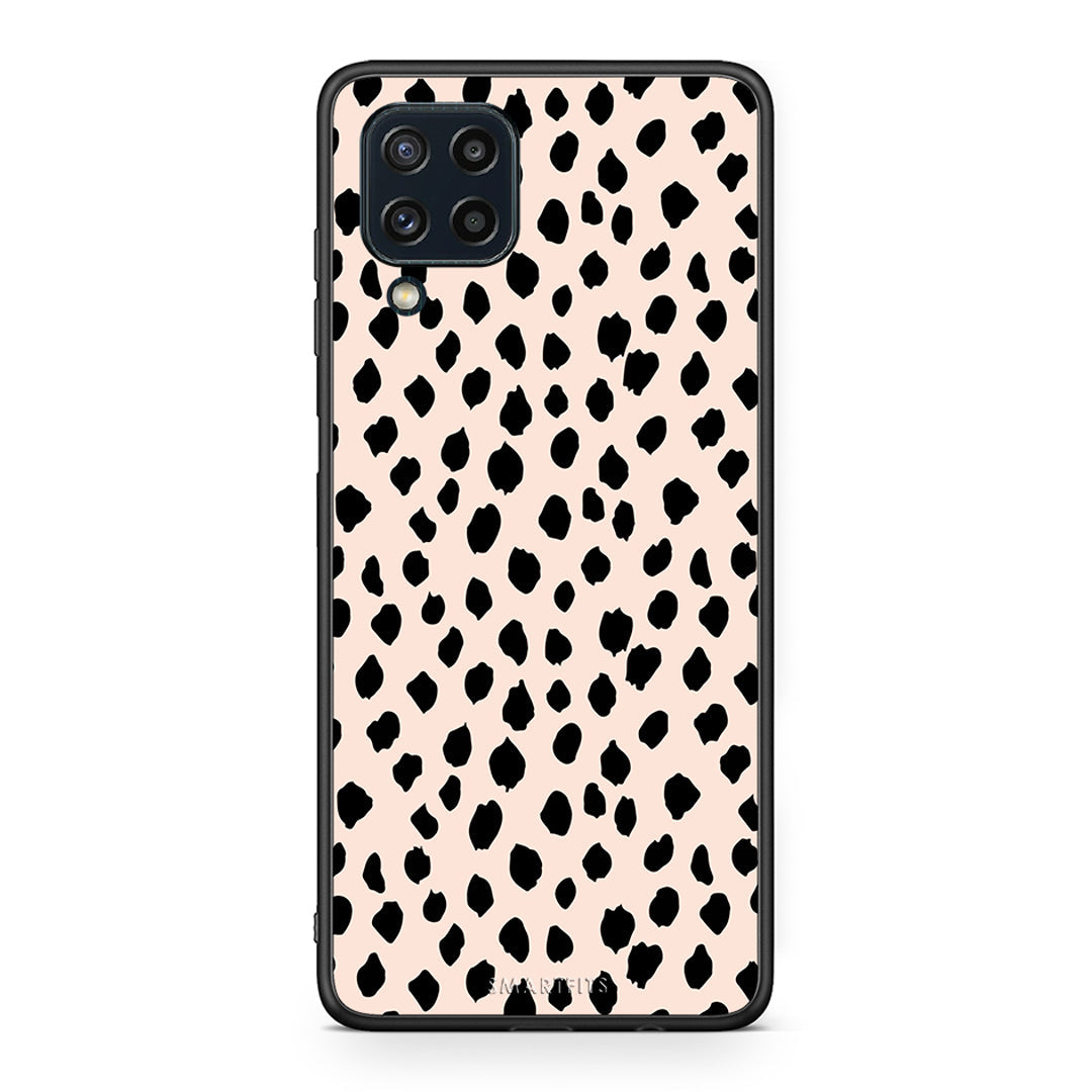 Samsung M32 4G New Polka Dots θήκη από τη Smartfits με σχέδιο στο πίσω μέρος και μαύρο περίβλημα | Smartphone case with colorful back and black bezels by Smartfits