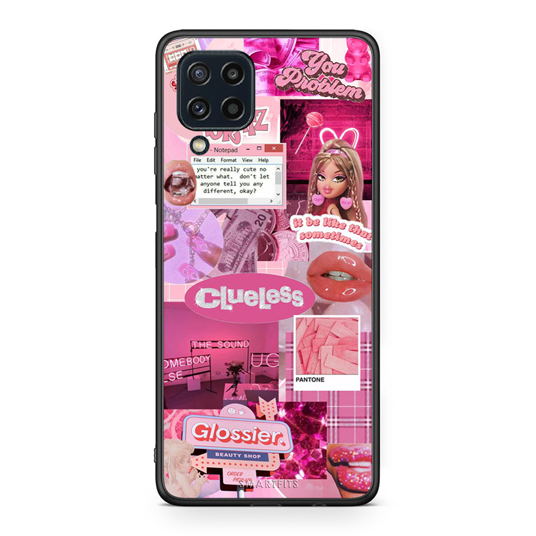 Samsung M32 4G Pink Love Θήκη Αγίου Βαλεντίνου από τη Smartfits με σχέδιο στο πίσω μέρος και μαύρο περίβλημα | Smartphone case with colorful back and black bezels by Smartfits
