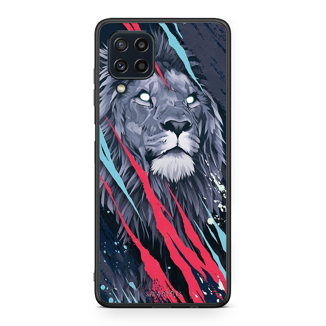 4 - Samsung M32 4G Lion Designer PopArt case, cover, bumper