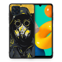 Thumbnail for Θήκη Samsung M32 4G Mask PopArt από τη Smartfits με σχέδιο στο πίσω μέρος και μαύρο περίβλημα | Samsung M32 4G Mask PopArt case with colorful back and black bezels