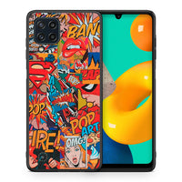 Thumbnail for Θήκη Samsung M32 4G PopArt OMG από τη Smartfits με σχέδιο στο πίσω μέρος και μαύρο περίβλημα | Samsung M32 4G PopArt OMG case with colorful back and black bezels