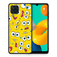 Thumbnail for Θήκη Samsung M32 4G Sponge PopArt από τη Smartfits με σχέδιο στο πίσω μέρος και μαύρο περίβλημα | Samsung M32 4G Sponge PopArt case with colorful back and black bezels