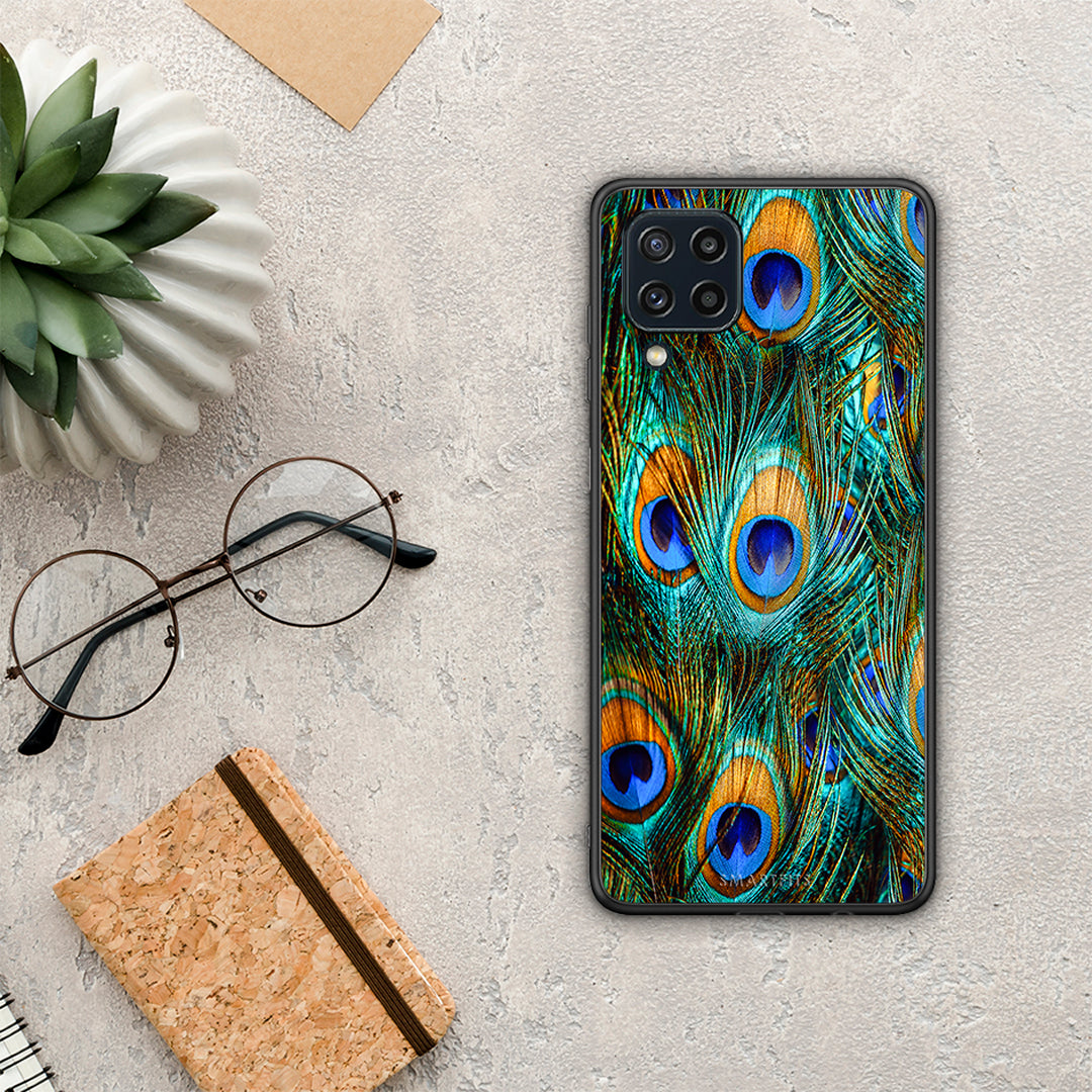 Real Peacock Feathers - Samsung Galaxy M32 4G / M22 case