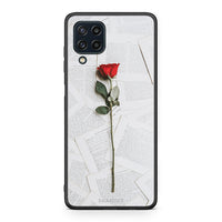 Thumbnail for Samsung M32 4G Red Rose θήκη από τη Smartfits με σχέδιο στο πίσω μέρος και μαύρο περίβλημα | Smartphone case with colorful back and black bezels by Smartfits