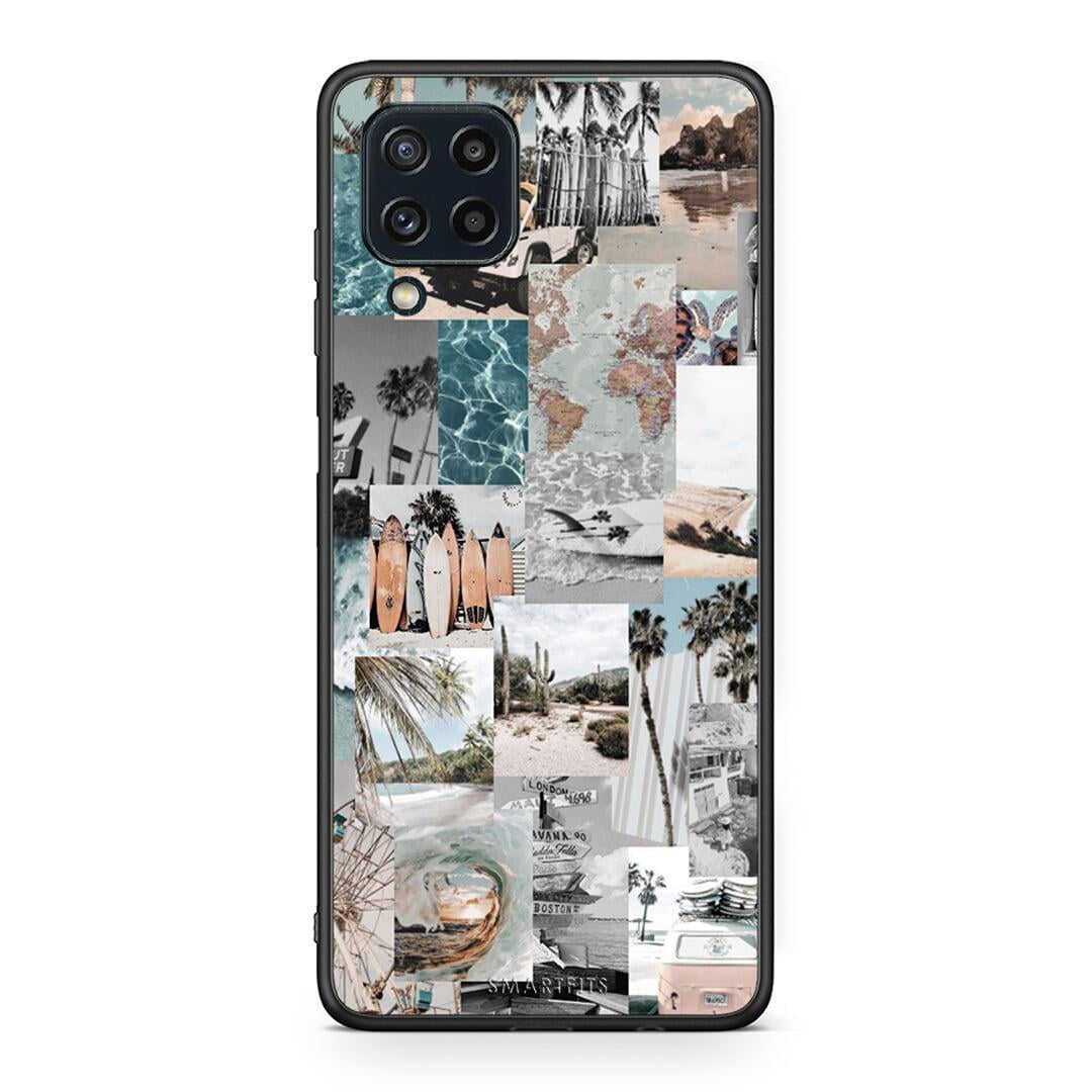 Samsung M32 4G Retro Beach Life Θήκη από τη Smartfits με σχέδιο στο πίσω μέρος και μαύρο περίβλημα | Smartphone case with colorful back and black bezels by Smartfits