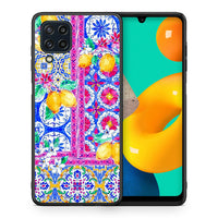 Thumbnail for Θήκη Samsung M32 4G Retro Spring από τη Smartfits με σχέδιο στο πίσω μέρος και μαύρο περίβλημα | Samsung M32 4G Retro Spring case with colorful back and black bezels
