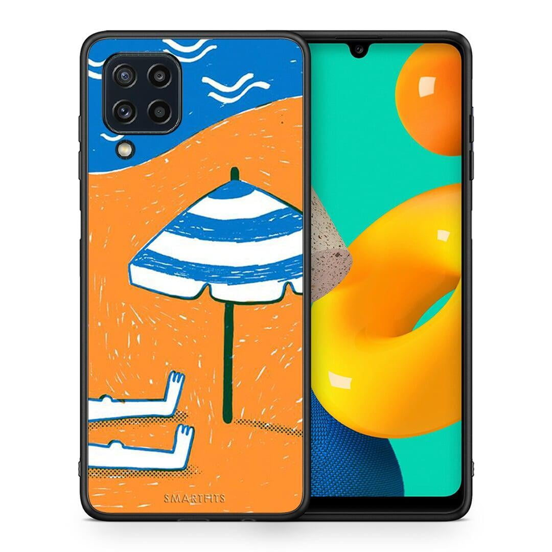 Θήκη Samsung M32 4G Summering από τη Smartfits με σχέδιο στο πίσω μέρος και μαύρο περίβλημα | Samsung M32 4G Summering case with colorful back and black bezels